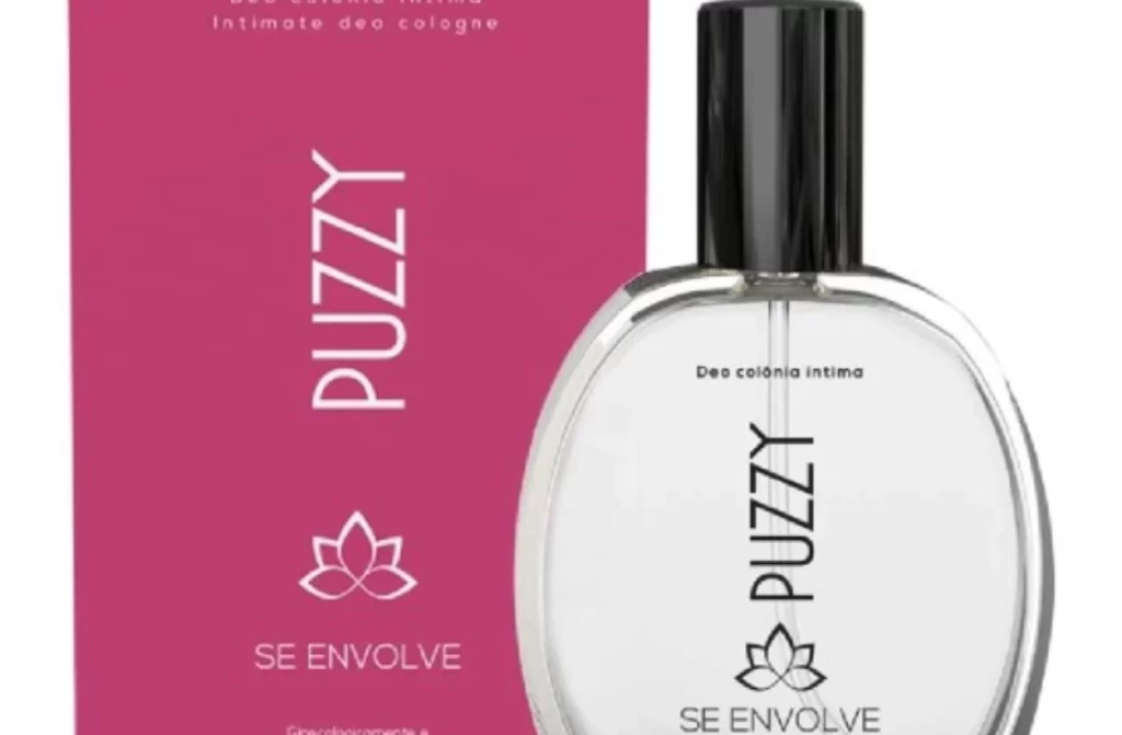 Perfume genital com caixa rosa do lado